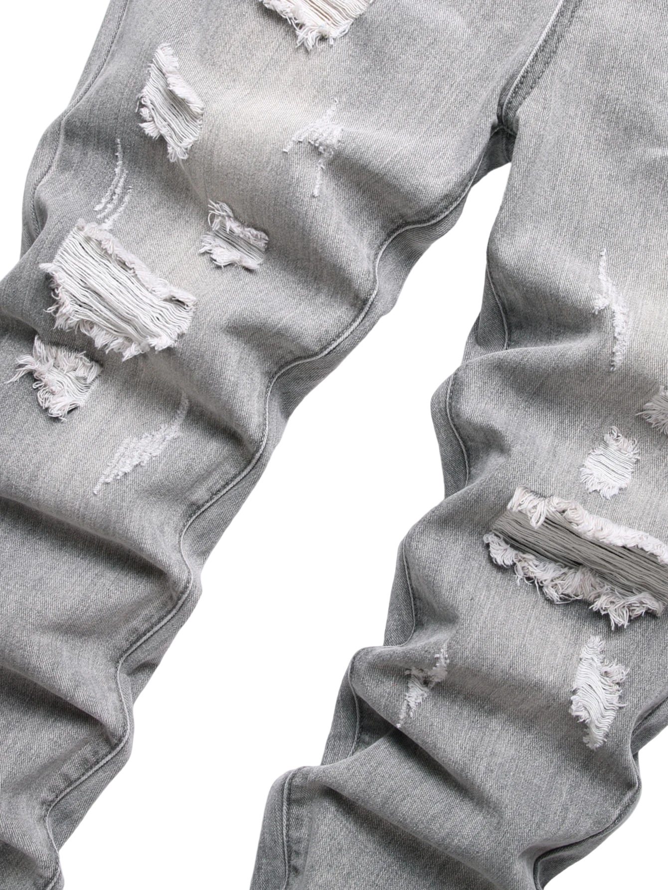 Slim fit jeans z dziurami