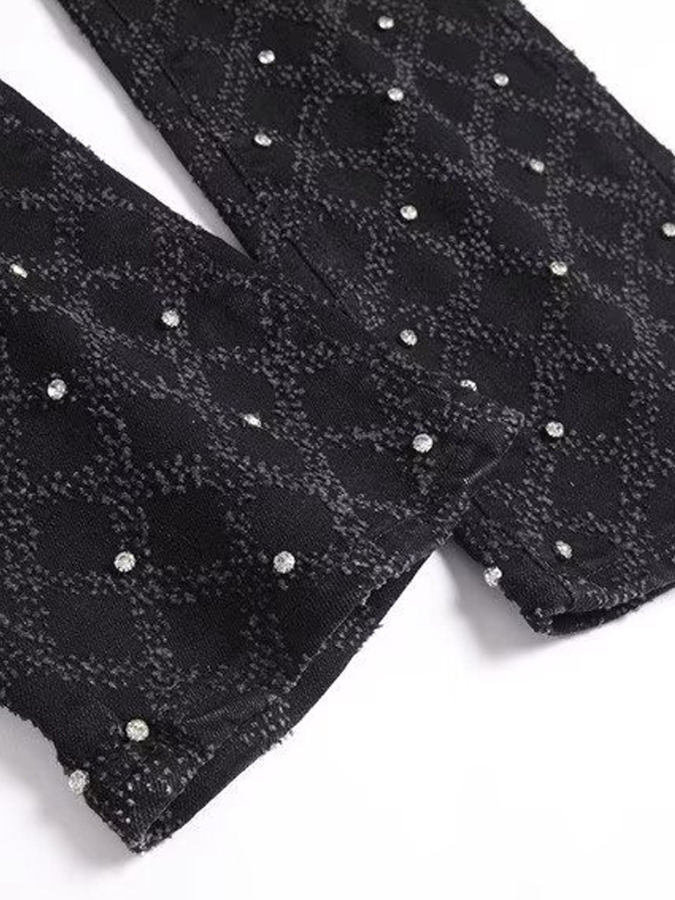 Flared jeans z kryształkami