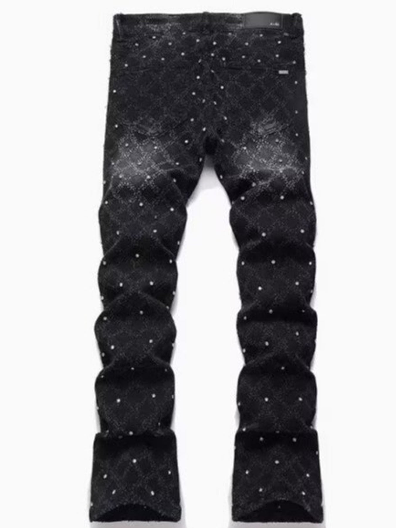 Flared jeans z kryształkami