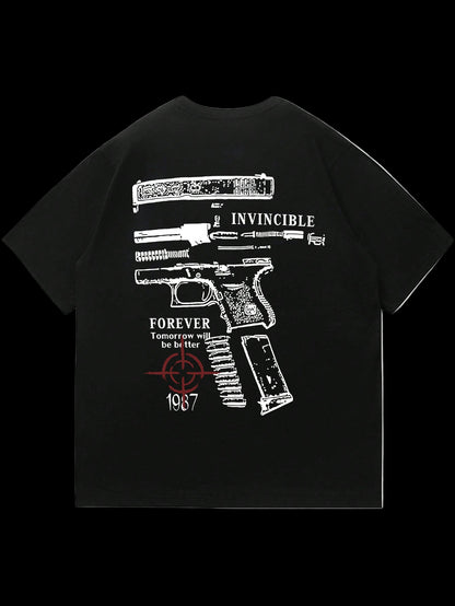 Koszulka z krótkim rękawem ze wzorem broni