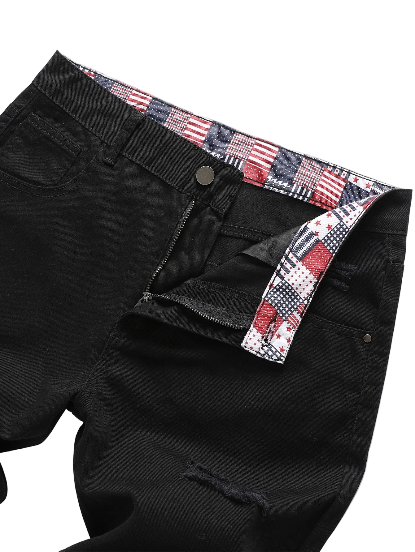 Black style Slim fit jeans.