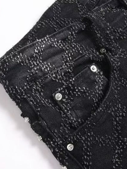 Flared jeans z kryształkami