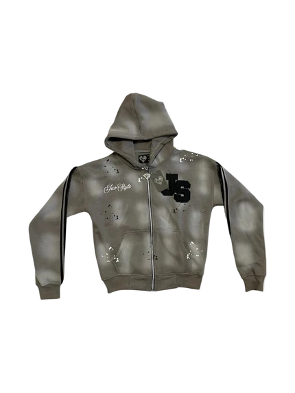 2025 New Y2K Street Hip Hop Fashion Light Grey Classic Stripe 3D Alphabet Splicing Sports Set Harajuku Fashion Set Men's Wear